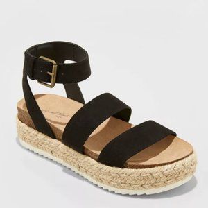 Black Target Platform Sandals